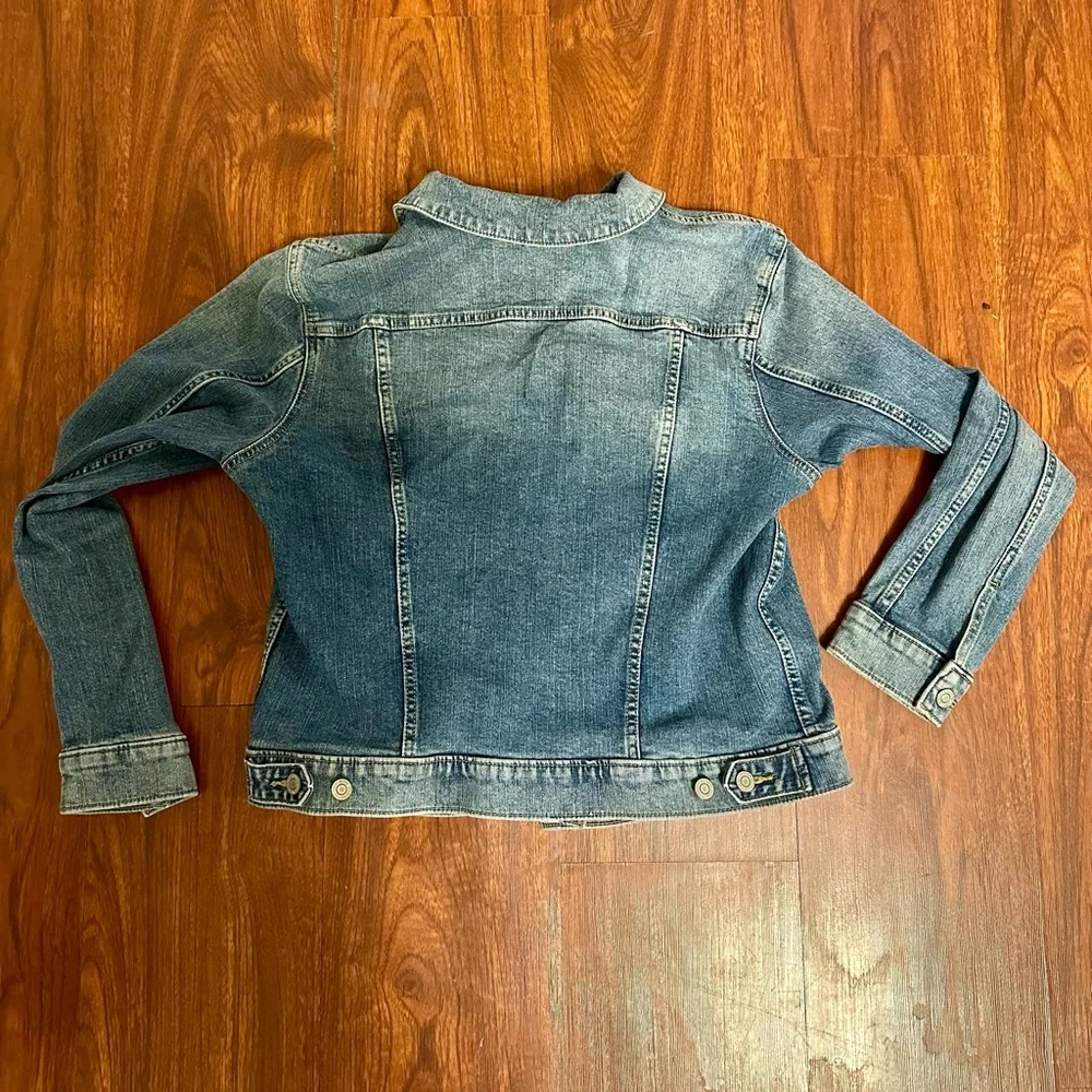 Lucky Brand Tomboy Trucker Jean Jacket — Women’s Size Large — Classic Denim - Picture 4 of 7